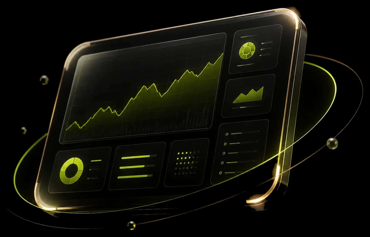 Performance dashboard representing controlled creative comparison and optimization