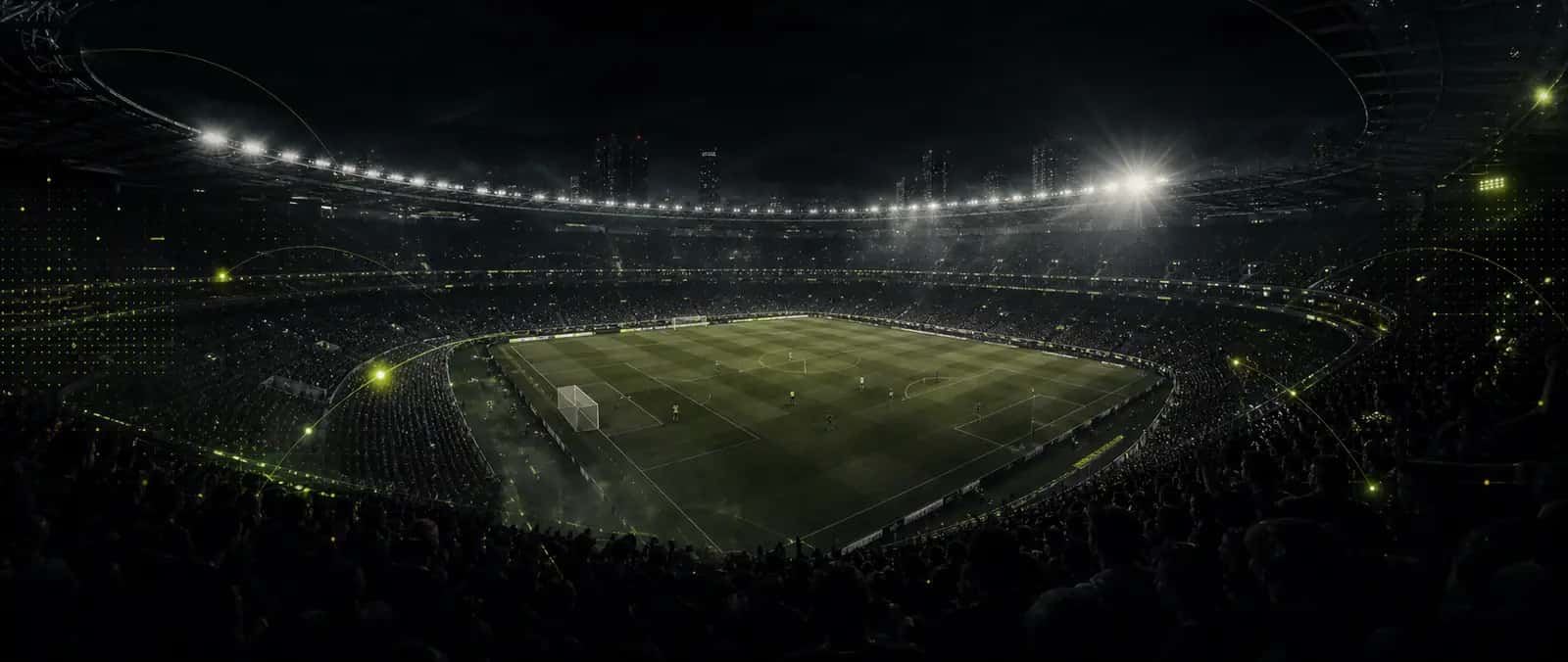 Connected football stadium representing direct publisher advertising for iGaming brands