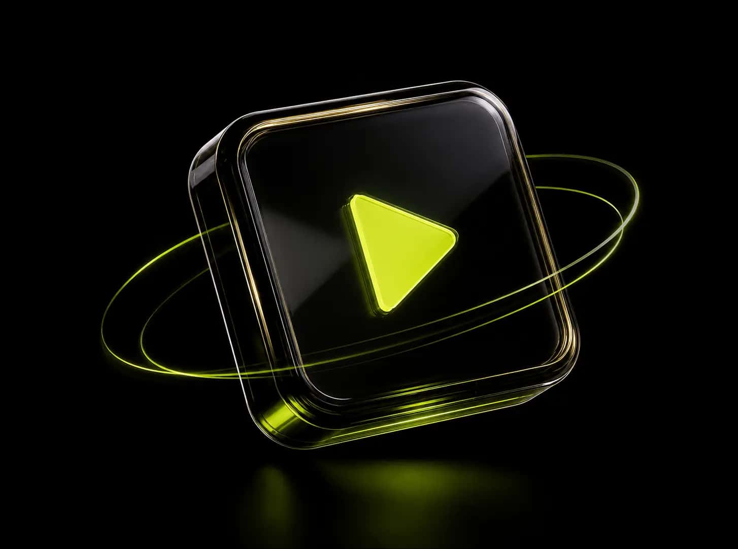 Interactive play symbol representing rich media and video advertising