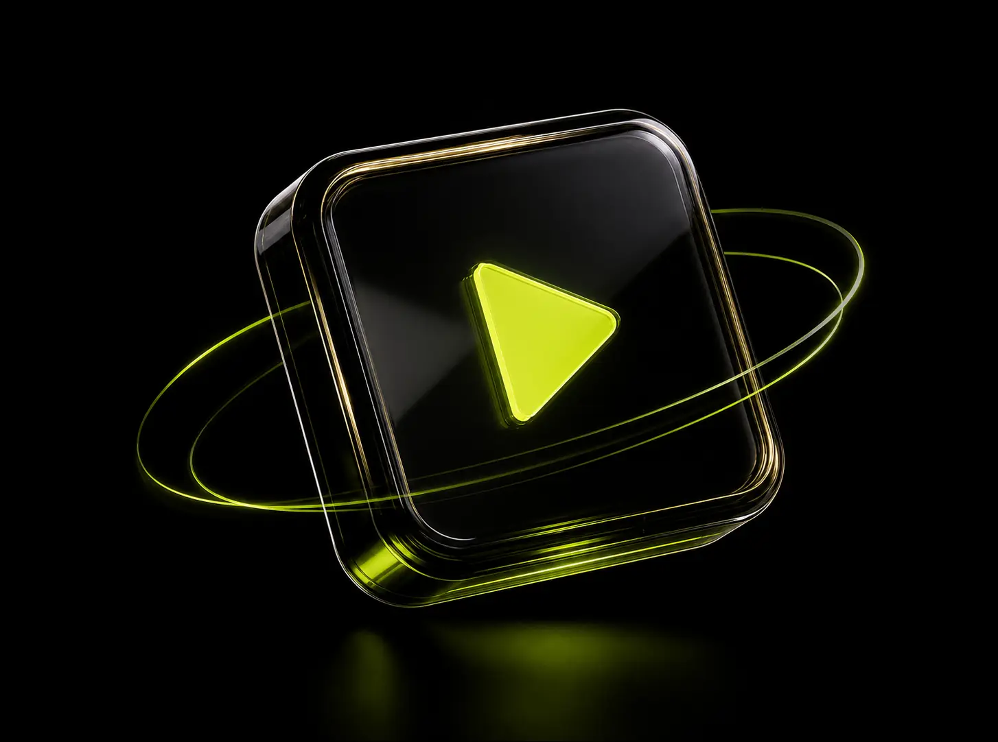 Interactive play symbol representing rich media and video advertising